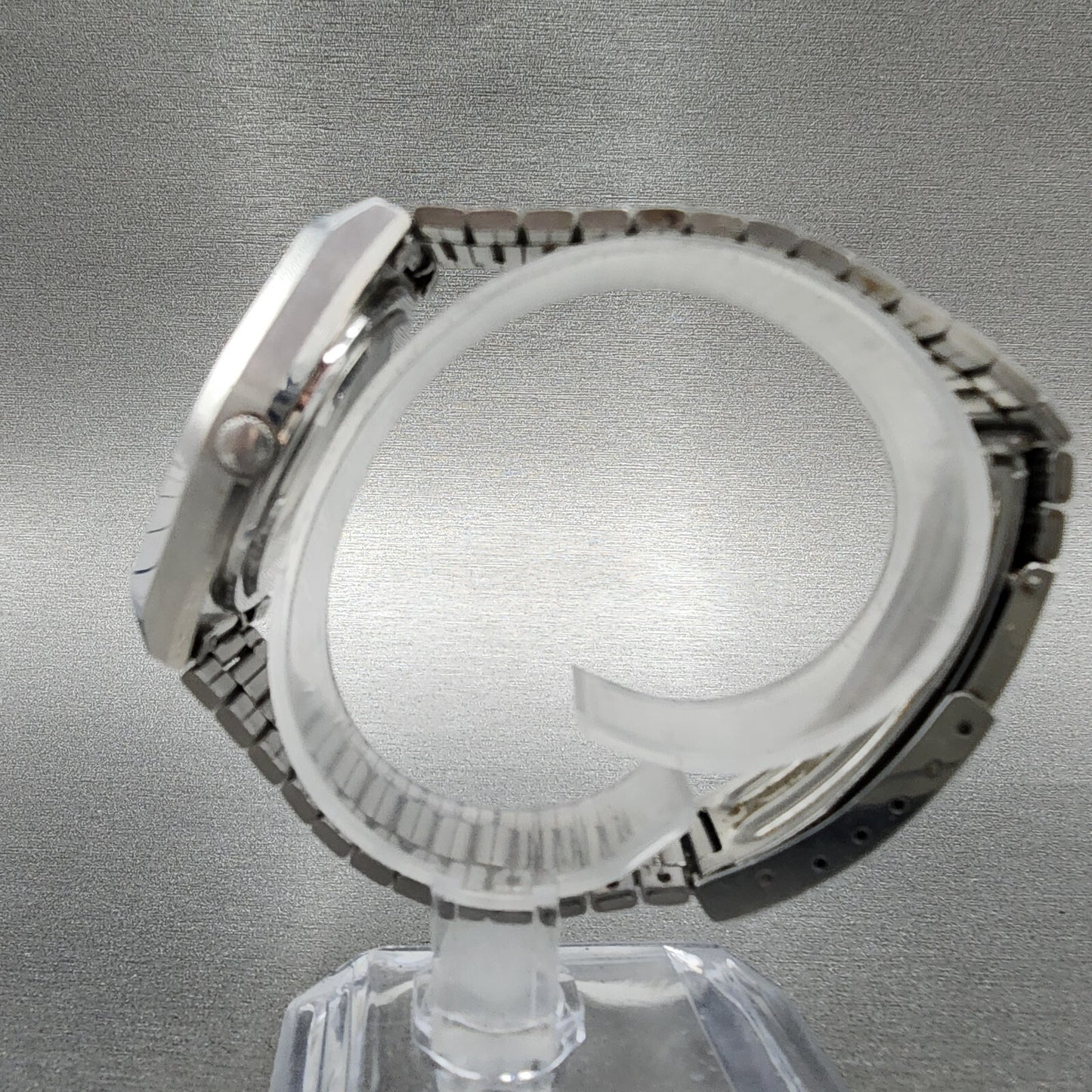 Seiko Type II Watch Men 34mm Silver Dial Silver Tone Daydate 7123-7080 PARTS