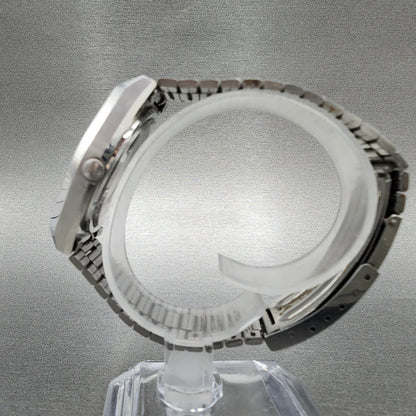 Seiko Type II Watch Men 34mm Silver Dial Silver Tone Daydate 7123-7080 PARTS