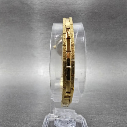 Armitron Deauville Diamond Watch Women 15mm Gold Dial Gold Ruby Oval New Battery7