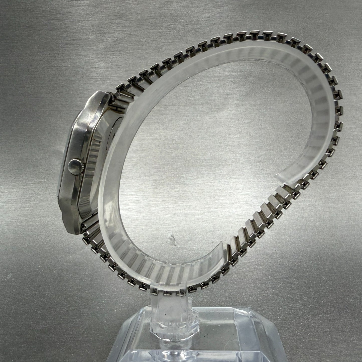 Seiko Lord Quartz Watch Men 34mm Silver Dial Silver Tone Daydate 7143-5000 PARTS7