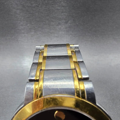 Movado Stiri Watch Men 40mm Black Dial Two Tone Round 0607278 New Battery4
