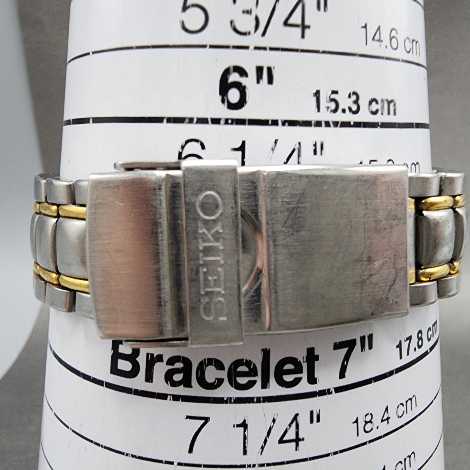Seiko Scuba Watch Men 37mm Champagne Dial Two Tone Date 5h256070 New Battery10