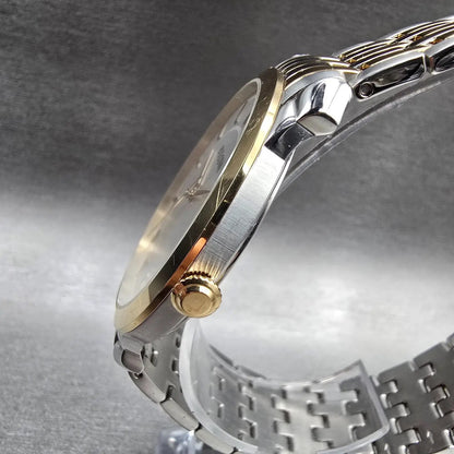 Bulova Watch Men 41mm Silver Dial Two Tone Round 98A121 New Battery2