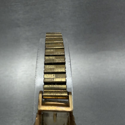 Citizen Phynox Tank Watch Women 16mm Silver Dial 14K Gold Filled Manual Wind Run4