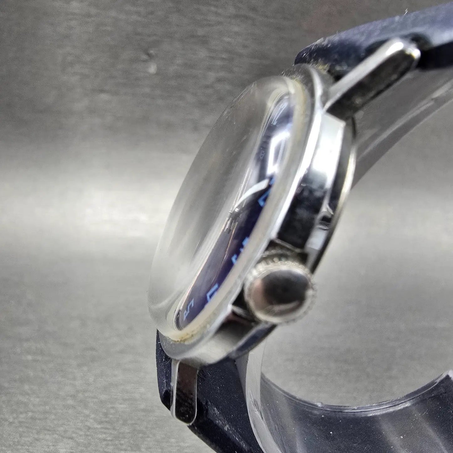 Timex Mercury Watch Men 33mm Blue Dial Silver Tone Manual 16053 02474 Runs VTG2