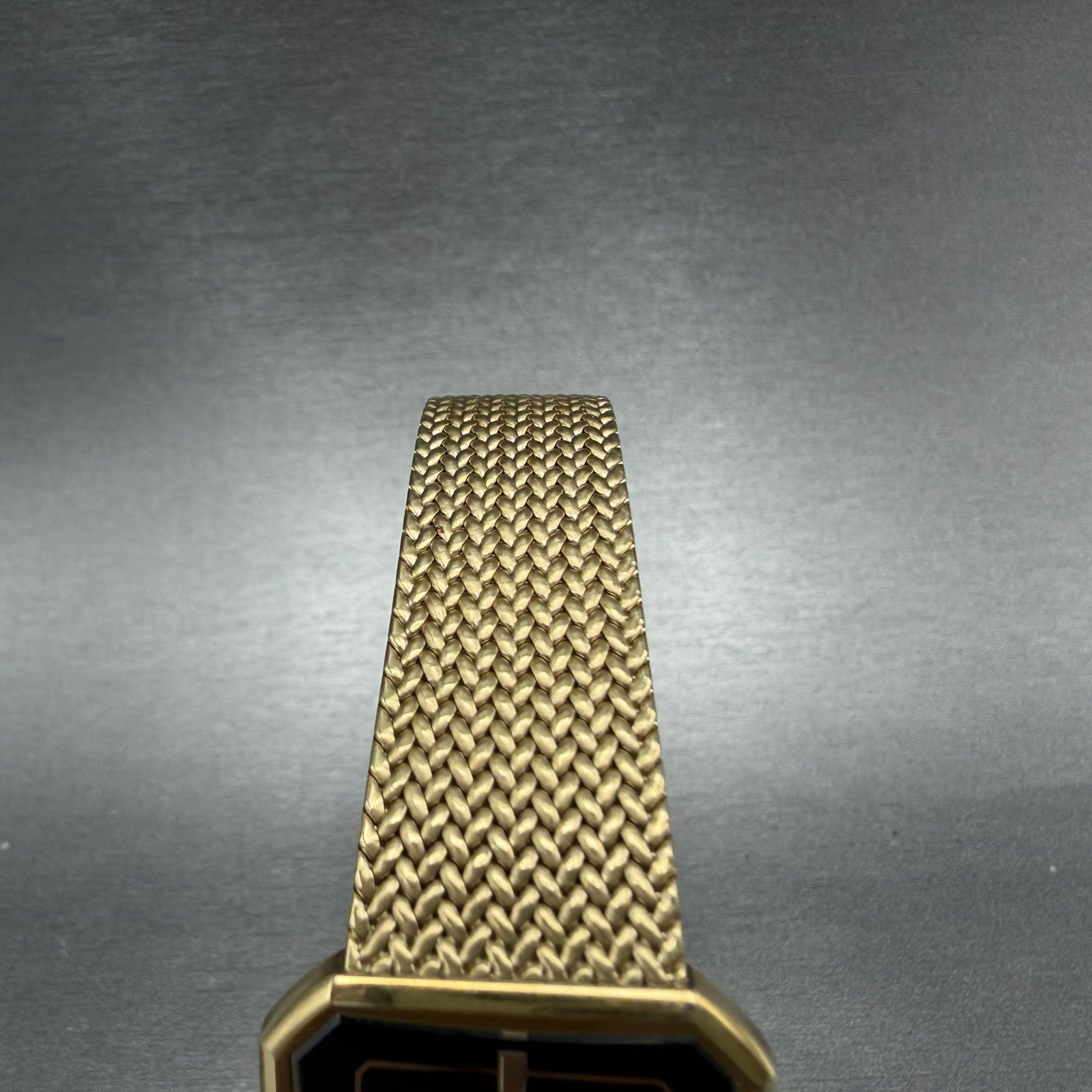 Seiko Lassale Watch Men 27mm Black Dial Gold Tone Octagon 6020-5349 NewBattery4