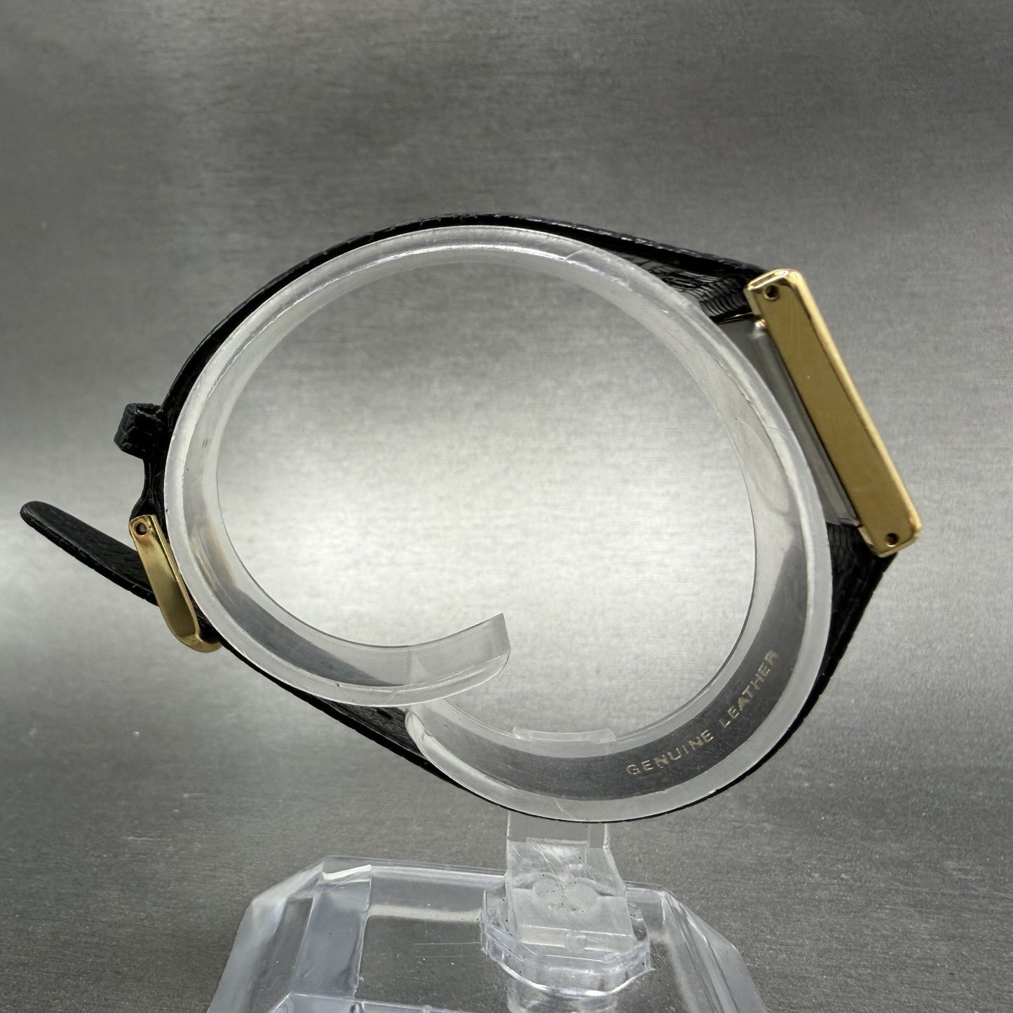 Citizen CQ Tank Watch Women 16mm Black Dial Gold Tone 3220-945174 New Battery KL8