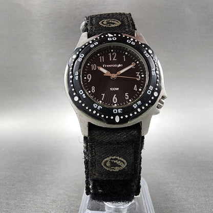 Free Style Dive Watch Women 32mm Black Dial Steel Round New Battery5