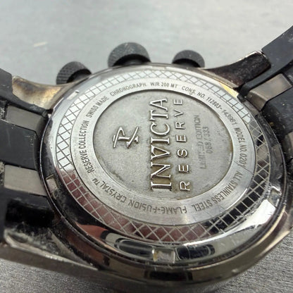 Invicta Reserve Bolt Chrono Watch Women 40mm Silver Dial Black Date 0201 Newbatt9