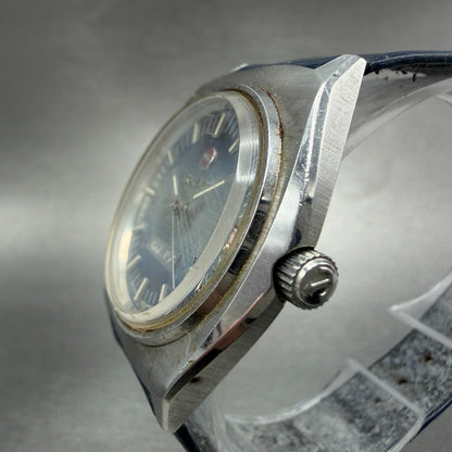 Rado Natale N.F Watch Men 37mm Blue Dial Steel Date Automatic PARTS3