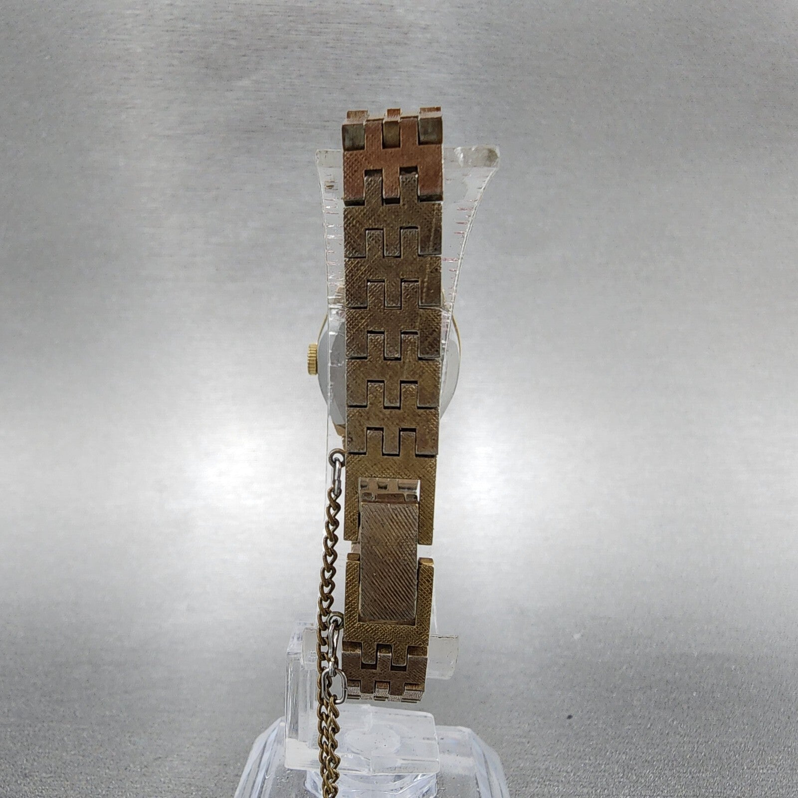 Seiko Watch Women 19mm Blue Dial Silver Tone Rectangle Manual Wind Runs7