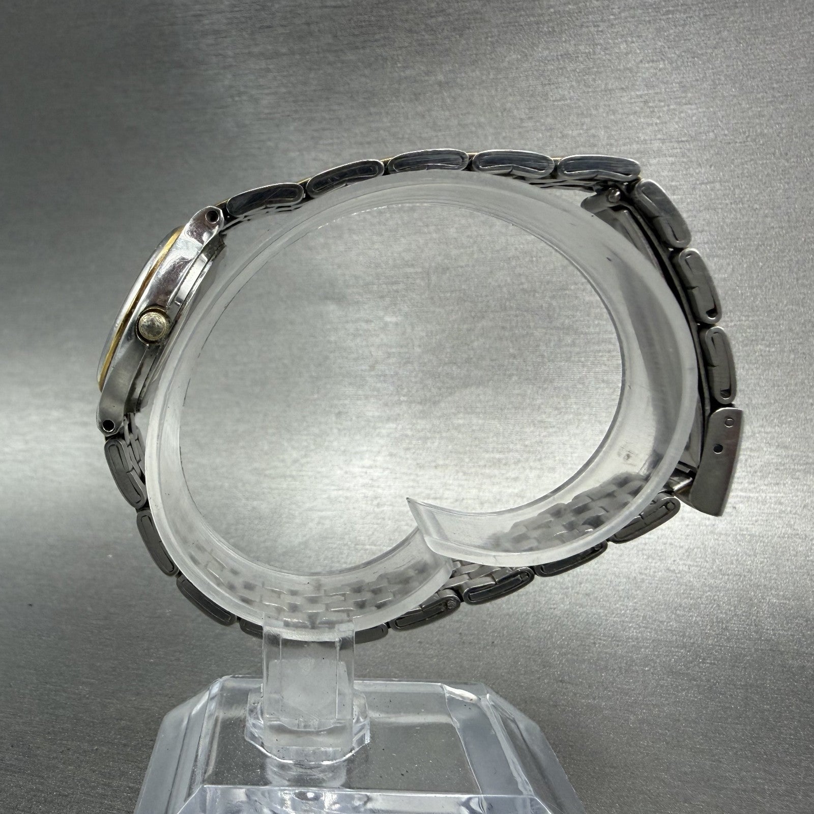 Seiko Watch Women 24mm White Dial Two Tone Date Round 3Y02-0B59 New Battery6