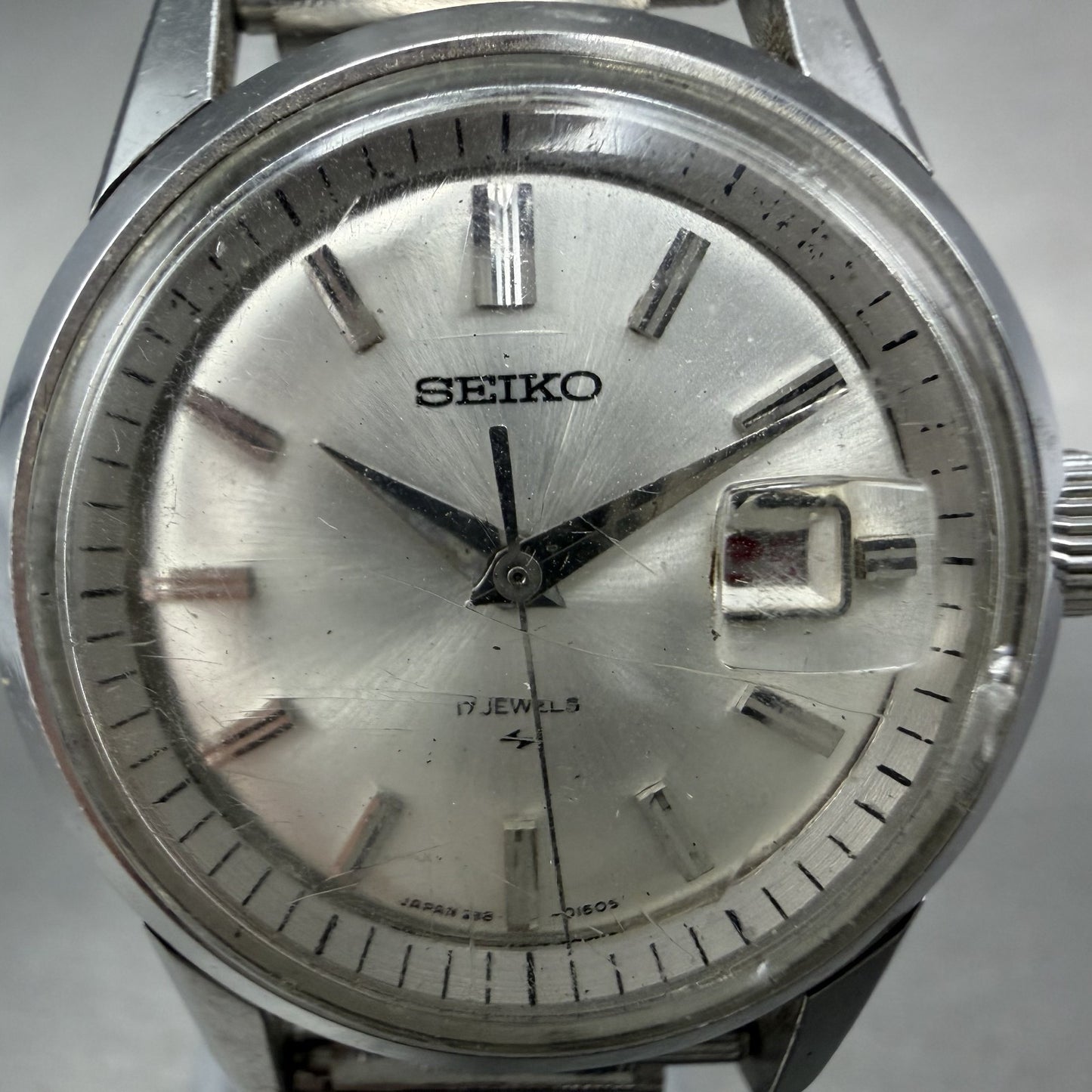 Seiko Watch Women 26mm Silver Dial Silver Tone Date 2118-0230 Manual Runs1
