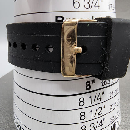 Stauer Blazon Watch Men 36mm Black Dial Rose Gold Tone Round 23523 New Battery