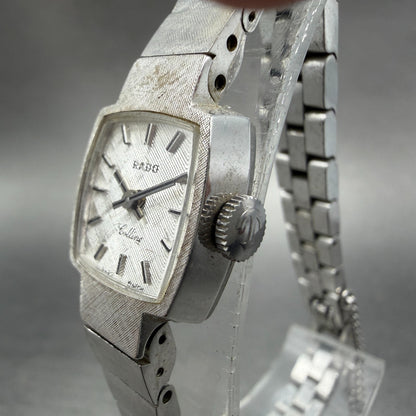 Rado Colline Watch Women 15mm Silver Dial Silver Tone Rectangle Manual Wind PART3