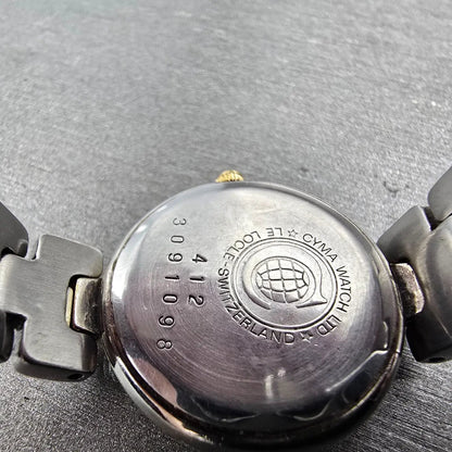 Cyma Sealord Watch Women 24mm Champagne Dial Two Tone Round 412 New Battery9