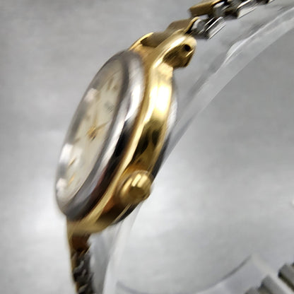 Seiko Avenue Watch Women 23mm White Dial Two Tone 1F210H50 New Battery VTG2