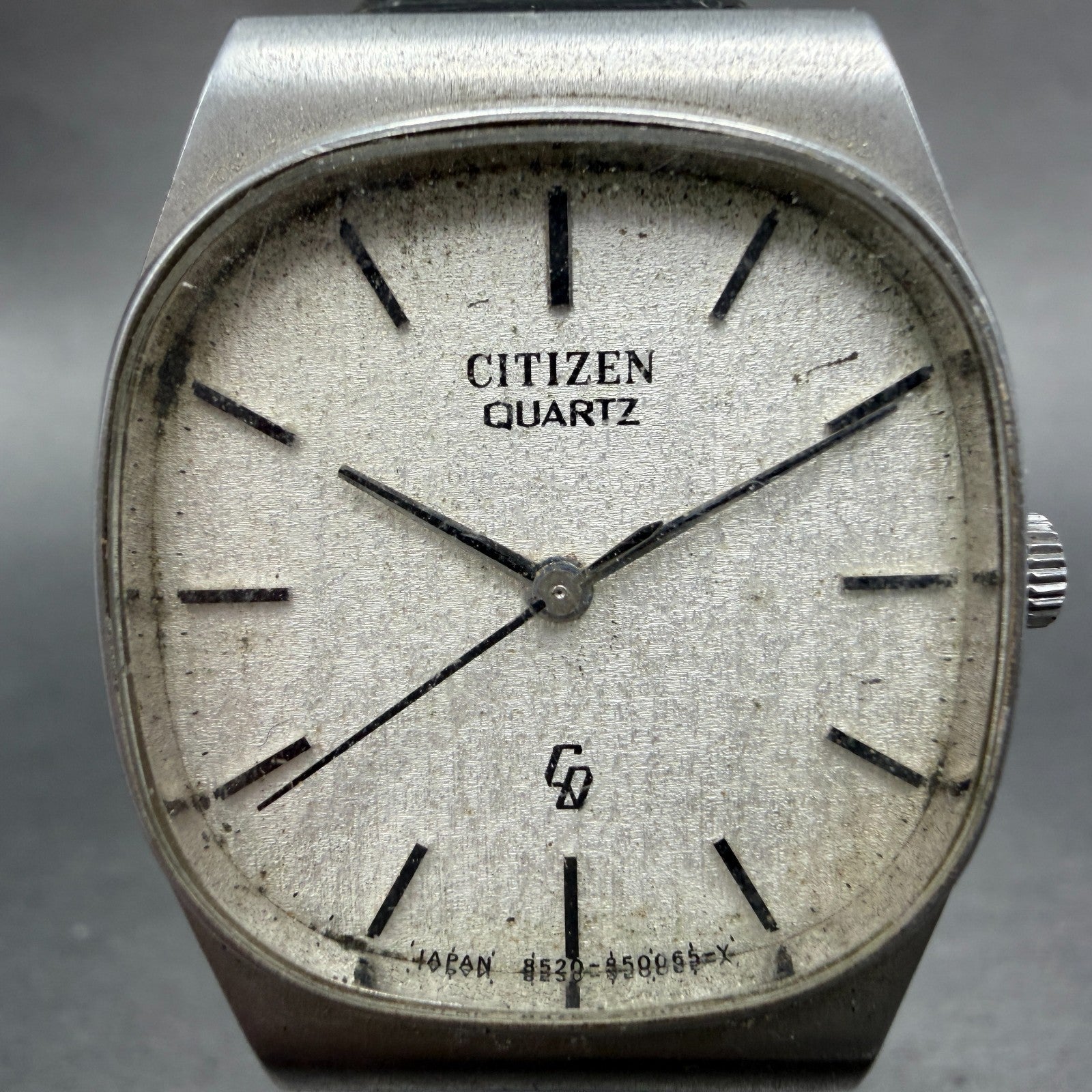 Citizen CQ Watch Men 32mm Silver Dial Silver Tone 4-850041 New Battery Vintage1