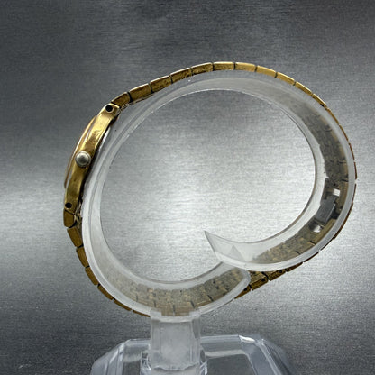 Seiko Watch Women 19mm Black Dial Gold Tone Round Vintage 1N00-0B29 New Battery6