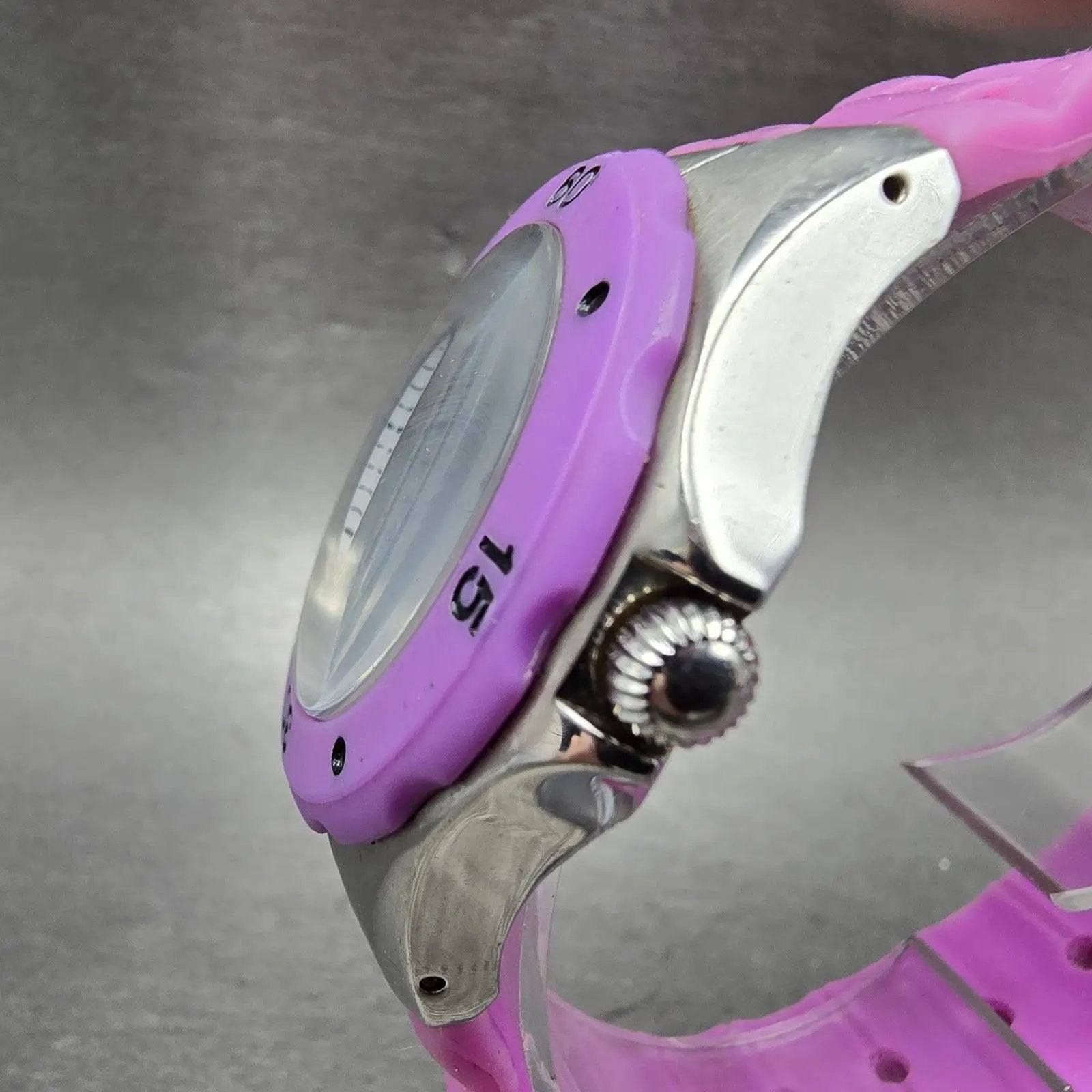 Invicta Angel Dive Watch Women 38mm White Dial Steel Purple Daydate 0698 New Bat2