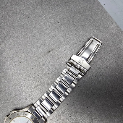 Givenchy Watch Men 35mm White Dial Silver Tone Round  Broken Bracelet PARTS8