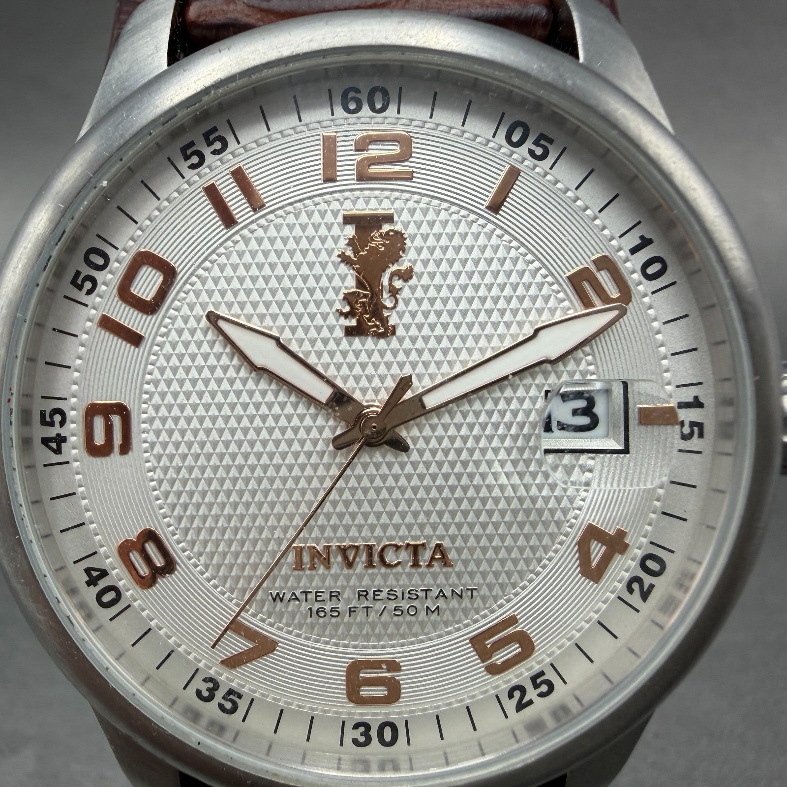 Invicta I Force Watch Men 44mm White Dial Steel Date Round 12552 New Battery1
