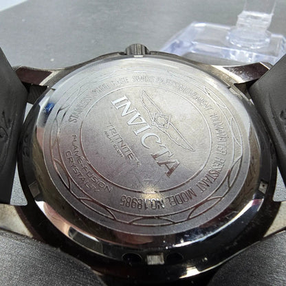 Invicta Special Edition Watch Men 53mm Red Dial Black Tone Date 18985 NewBattery9