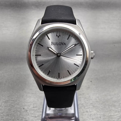 Bulova Watch Women 30mm Silver Dial Silver Tone Round 96L113 New Battery0