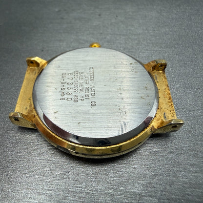 Citizen Watch Unisex 32mm Silver Dial Gold Tone Round 5530-S43722 PARTS VTG11