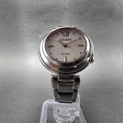 Citizen Eco-Drive Sunrise Watch Women 30mm MOP Dial Silver Tone EM0330-55D Runs5