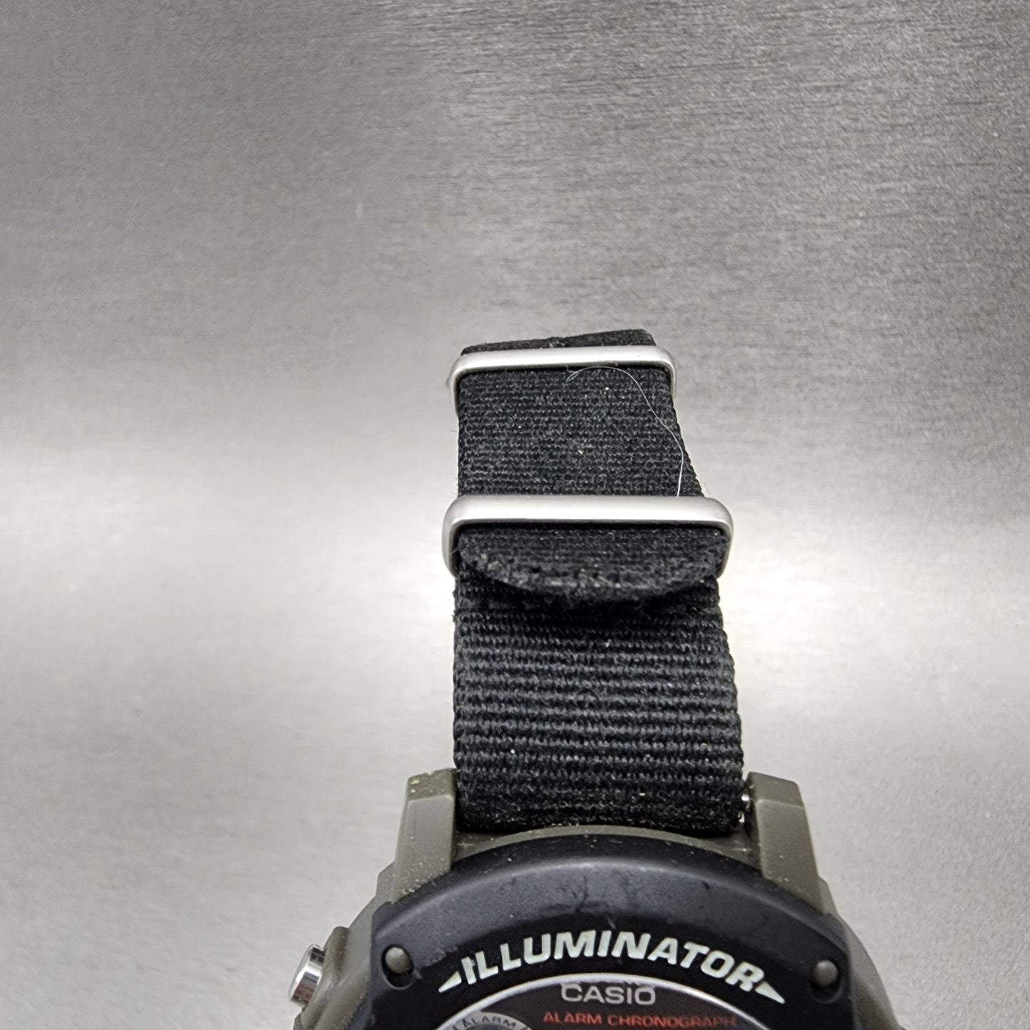 Casio Illuminator Watch Men 44mm Digital Silver LCD Alarm Chrono W87H New Batt4
