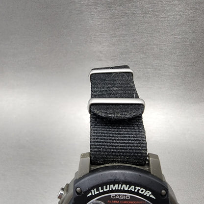 Casio Illuminator Watch Men 44mm Digital Silver LCD Alarm Chrono W87H New Batt4