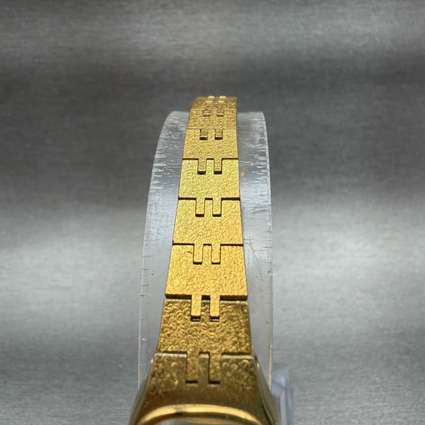 Seiko Watch Women 17mm Champagne Dial Gold Tone Rectangle 7321-5399 New Battery4