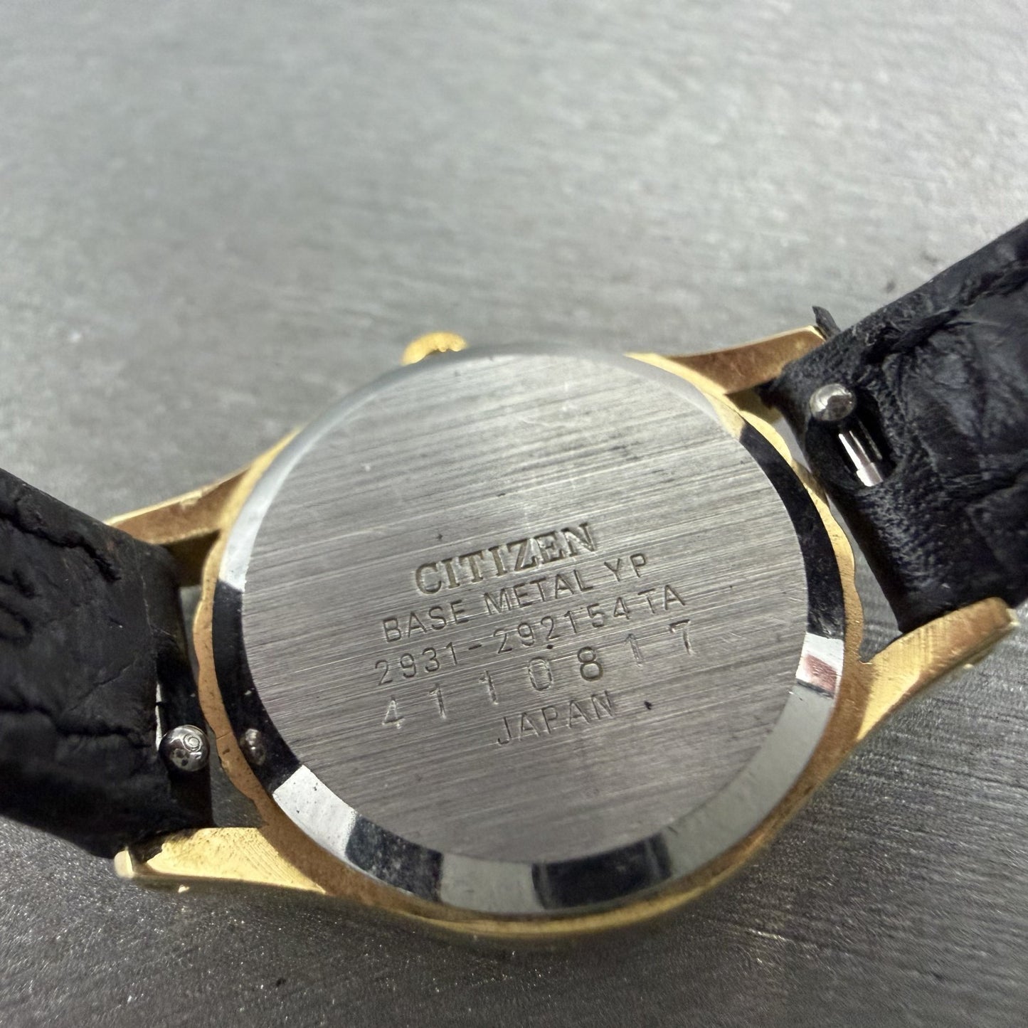 Citizen CQ Watch Women 21mm Black Dial Gold Tone Round 2931-292154 New battery9