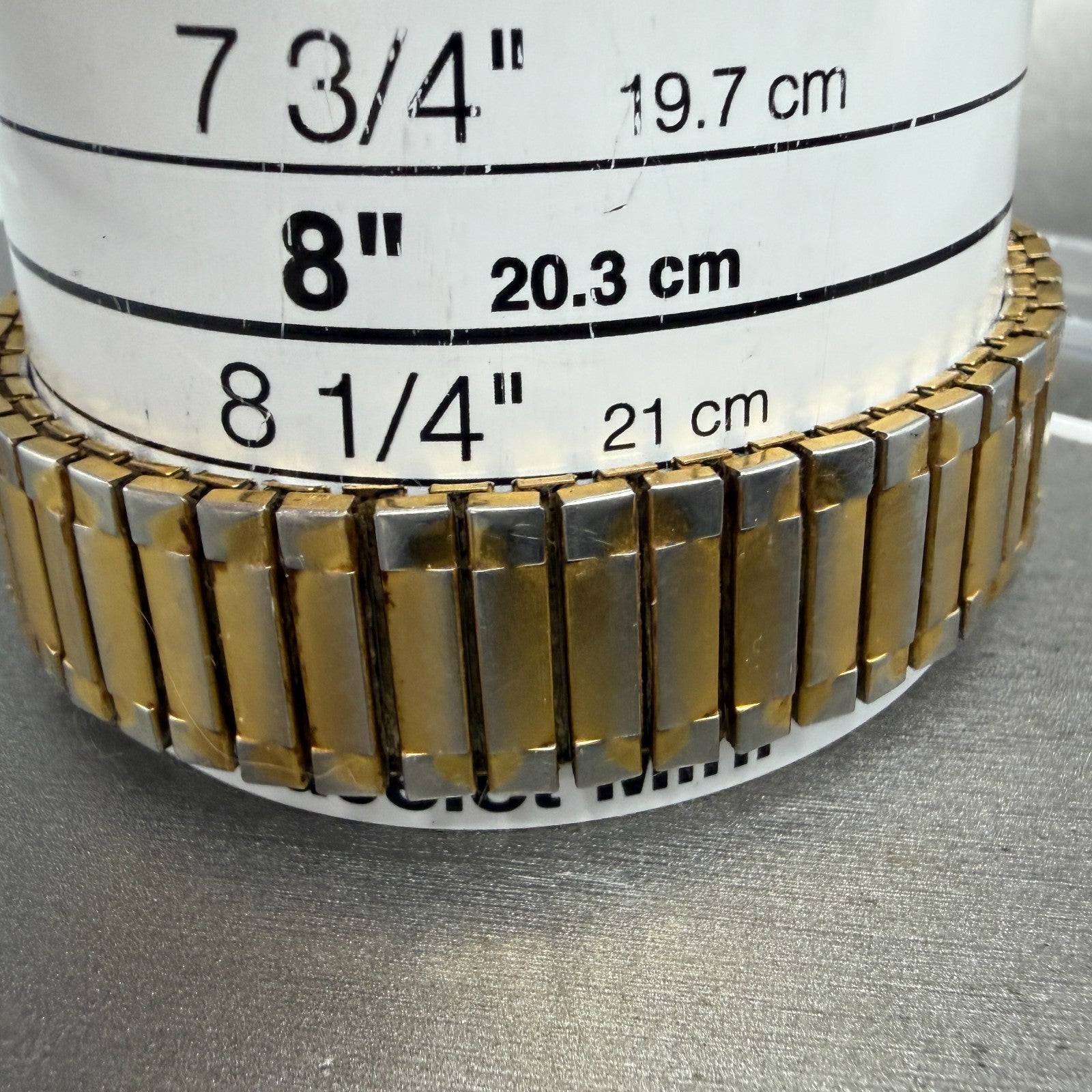 Seiko Tank Watch Men 24mm Gold Dial Gold Tone Rectangle V701-5E10 PARTS11