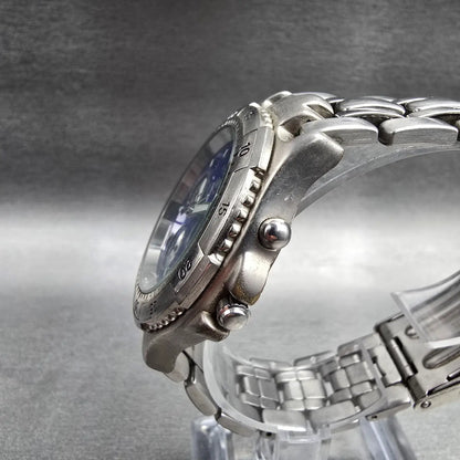 Fossil Blue Dive Watch Men 39mm Blue Dial Silver Tone Daydate BQ-9031 New Batt2