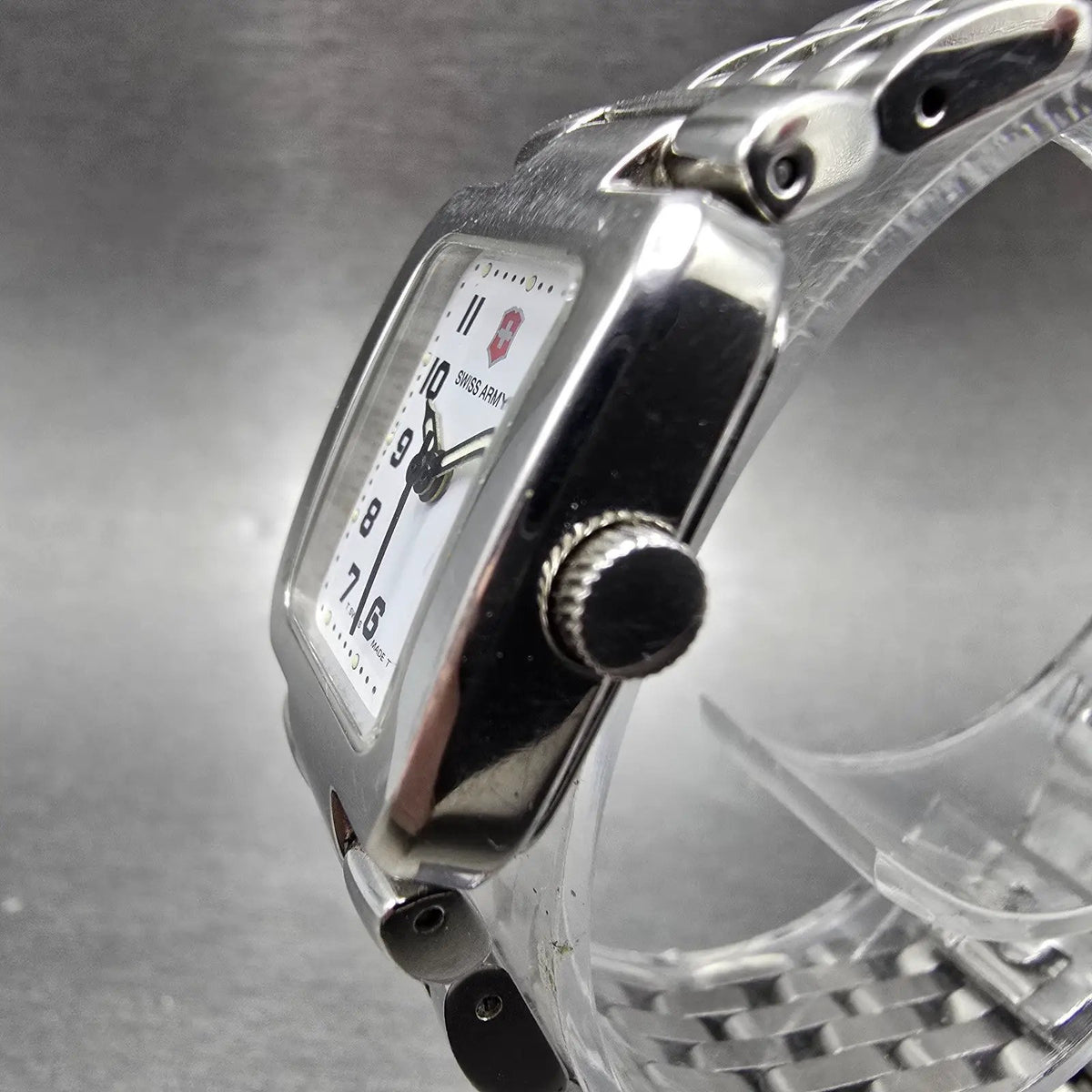 Victorinox Swiss Army Tank Watch Women 20mm White Dial Steel VTG PARTS3