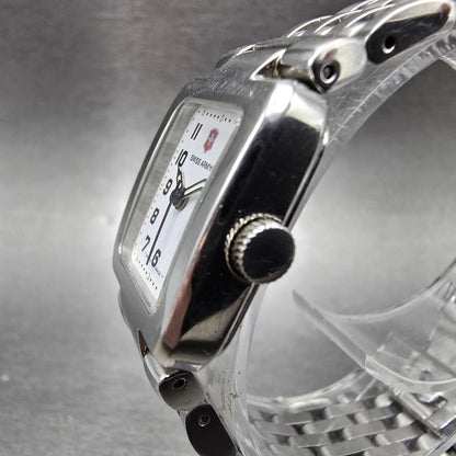Victorinox Swiss Army Tank Watch Women 20mm White Dial Steel VTG PARTS3