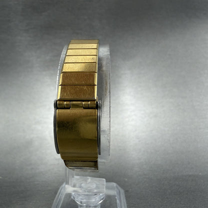 Seiko Tank Watch Women 20mm Champagne Dial Gold Tone VTG 2C21-5080 New Battery7
