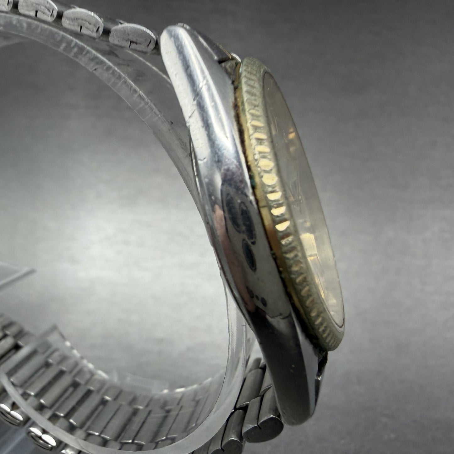 Seiko President SQ Watch Men 37mm Silver Dial Two Tone 6923-8089 READ!!!! NewBat3
