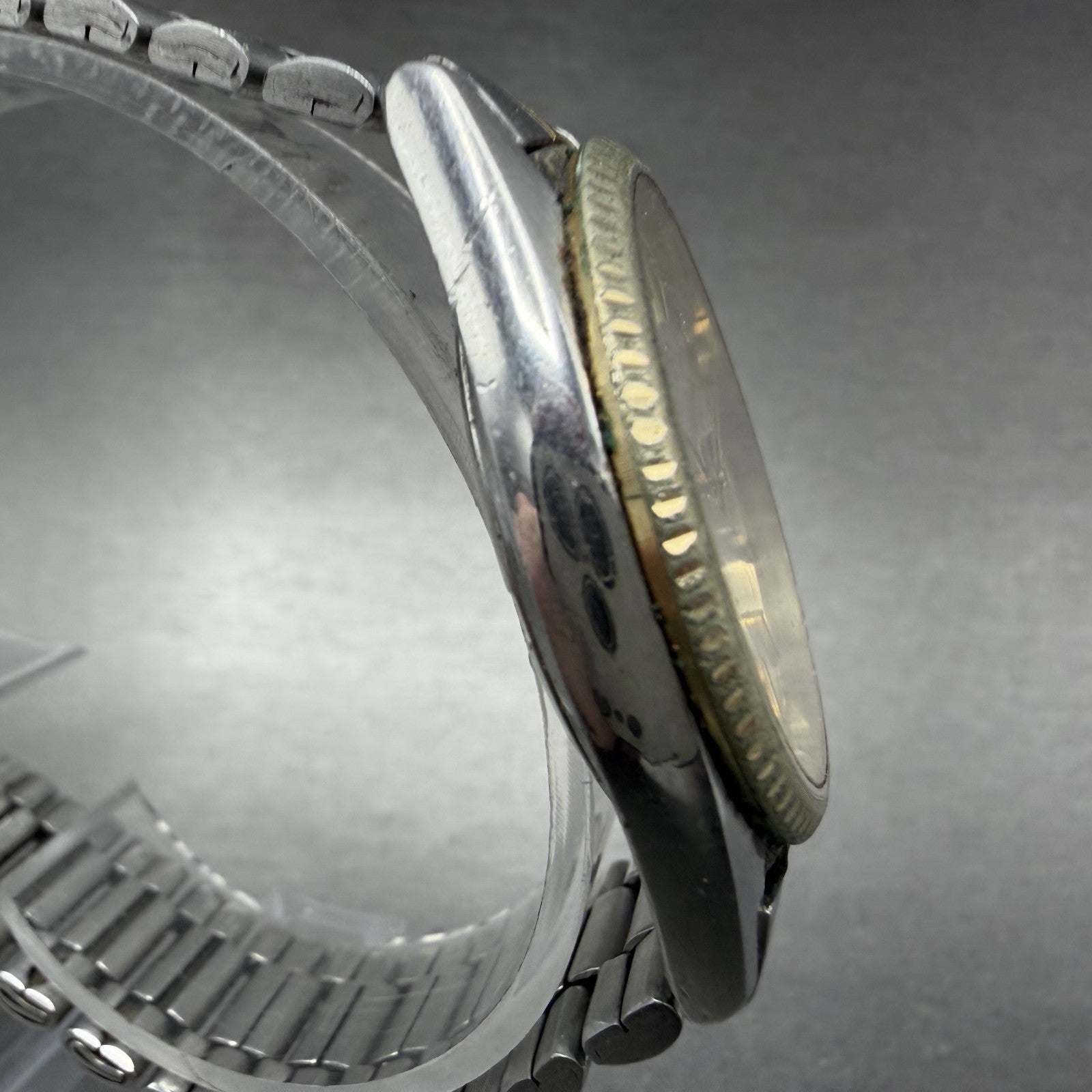 Seiko President SQ Watch Men 37mm Silver Dial Two Tone 6923-8089 READ!!!! NewBat3