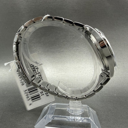 Casio MTP-E700 Watch Men 39mm White Dial Silver Tone Date Metal Bracelet Round8