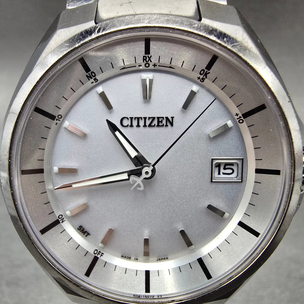 Citizen Attesa Watch Men 41mm White Dial Titanium Date Round H128-R006860 Works2