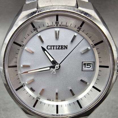 Citizen Attesa Watch Men 41mm White Dial Titanium Date Round H128-R006860 Works2
