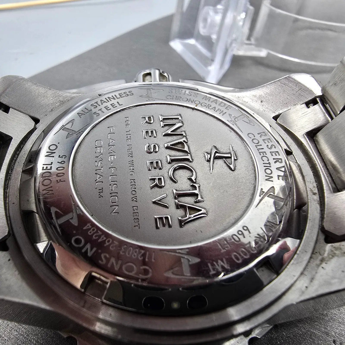 Invicta Reserve Leviathan Chronograph Watch Men 55mm MOP Dial Silver Date NewBat10