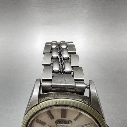 Citizen Crystal Seven Watch Men 37mm Silver Dial Steel Daydate Round Automatic