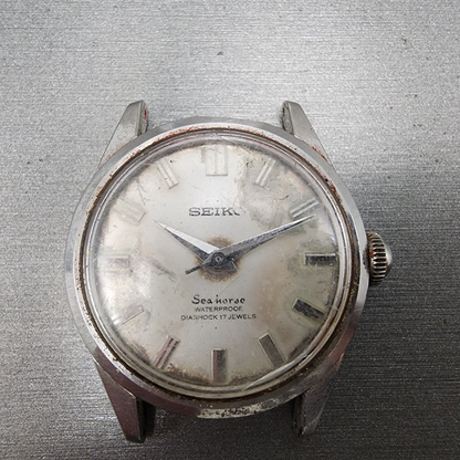 VTG Seiko Seahorse Watch Women 31mm White Dial Steel Round Manual Wind Runs0
