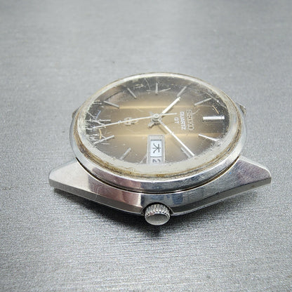 Seiko QT Watch Men 36mm Brown Dial Silver Tone Daydate 38037090 PARTS6