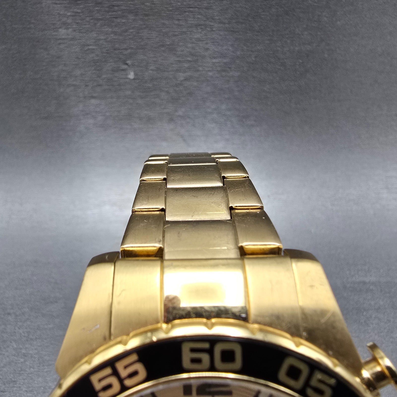 Invicta Chronograph Dive Watch Men 46mm Champagne Dial Gold Tone Date New Batt4