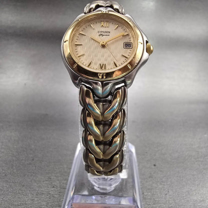 Citizen Elegance Watch Women 25mm Champagne Dial Two Tone 6010-S53183 New Batt5